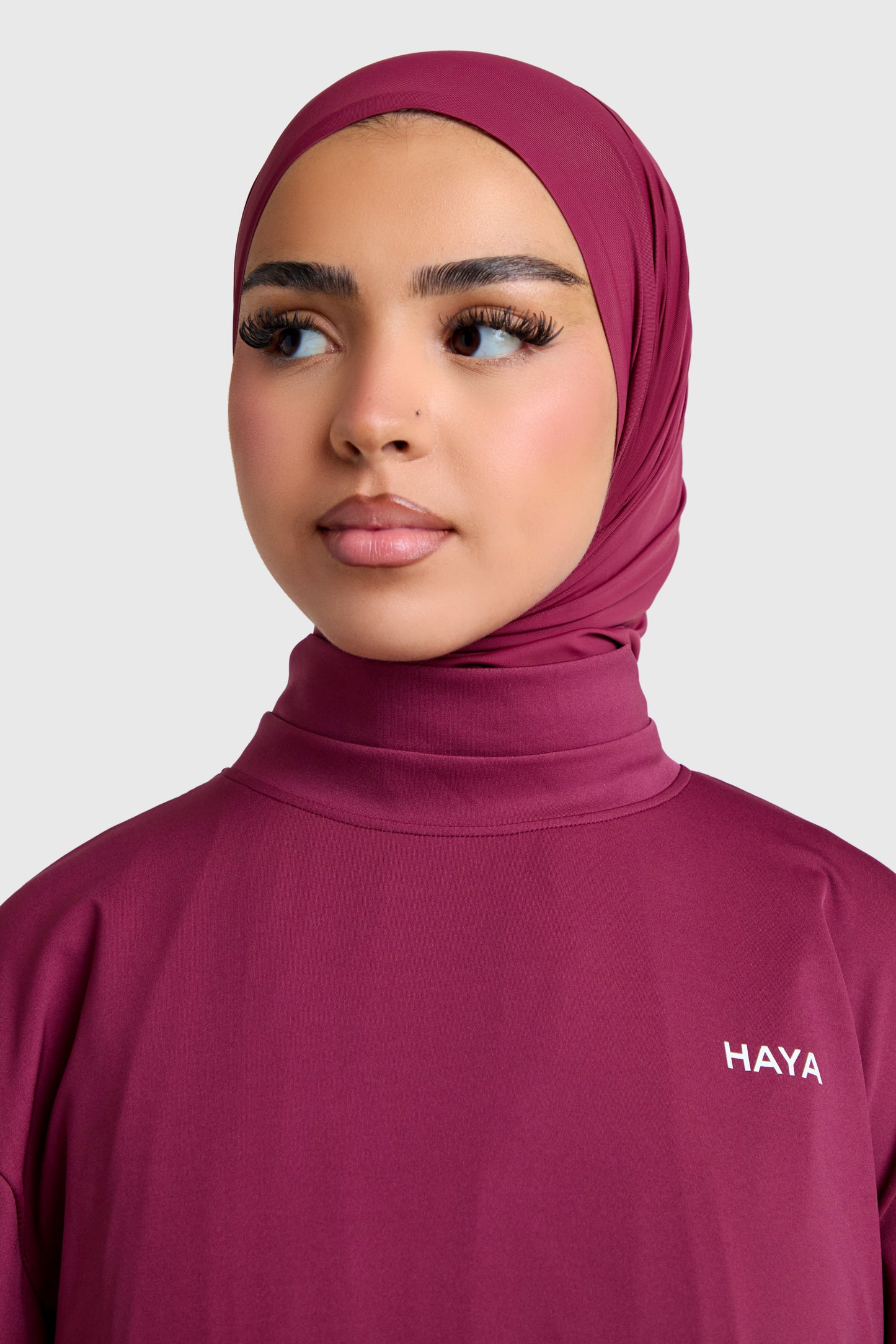 Oversized Active Tee - Burgundy