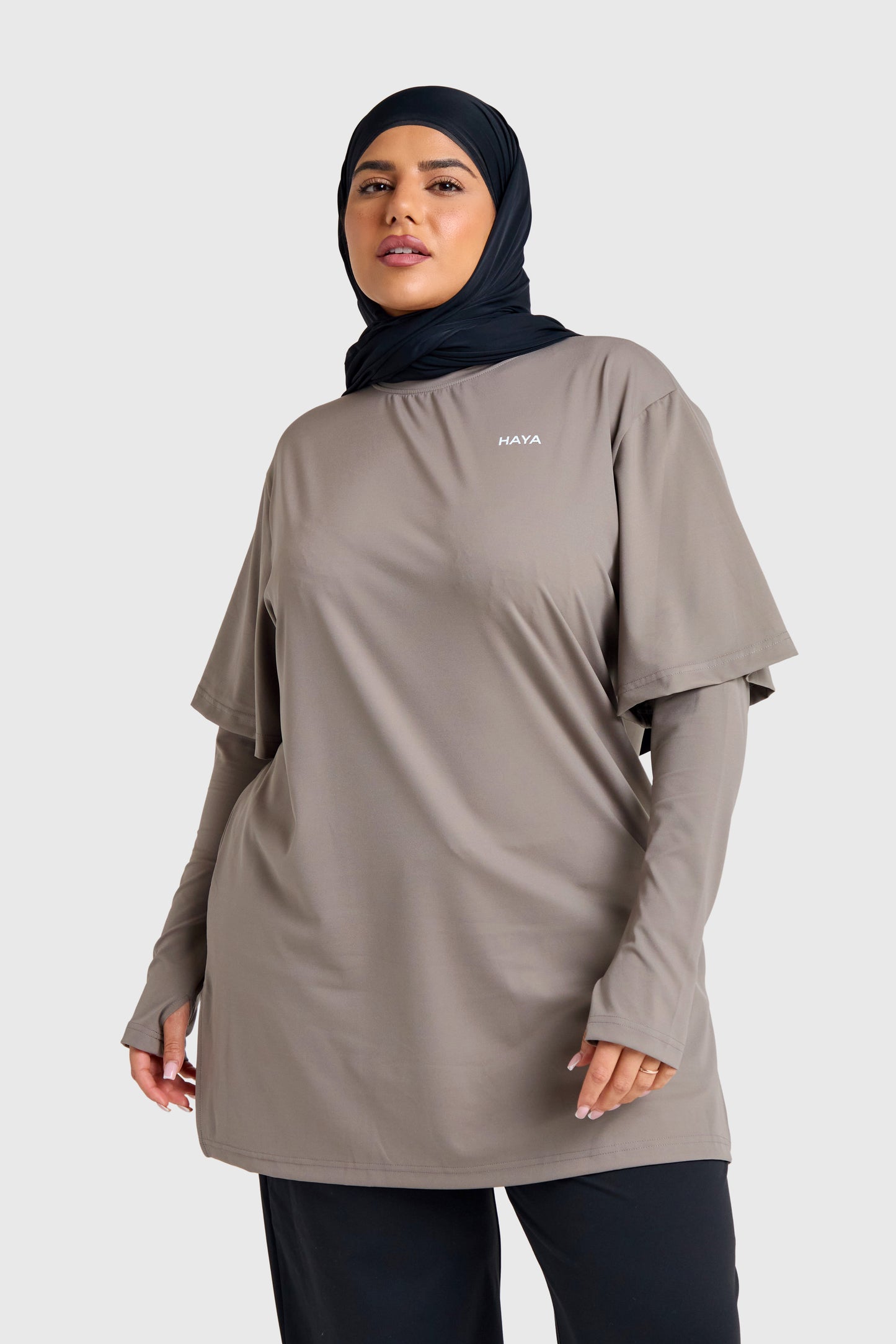 Oversized Active Tee - Coffee Brown