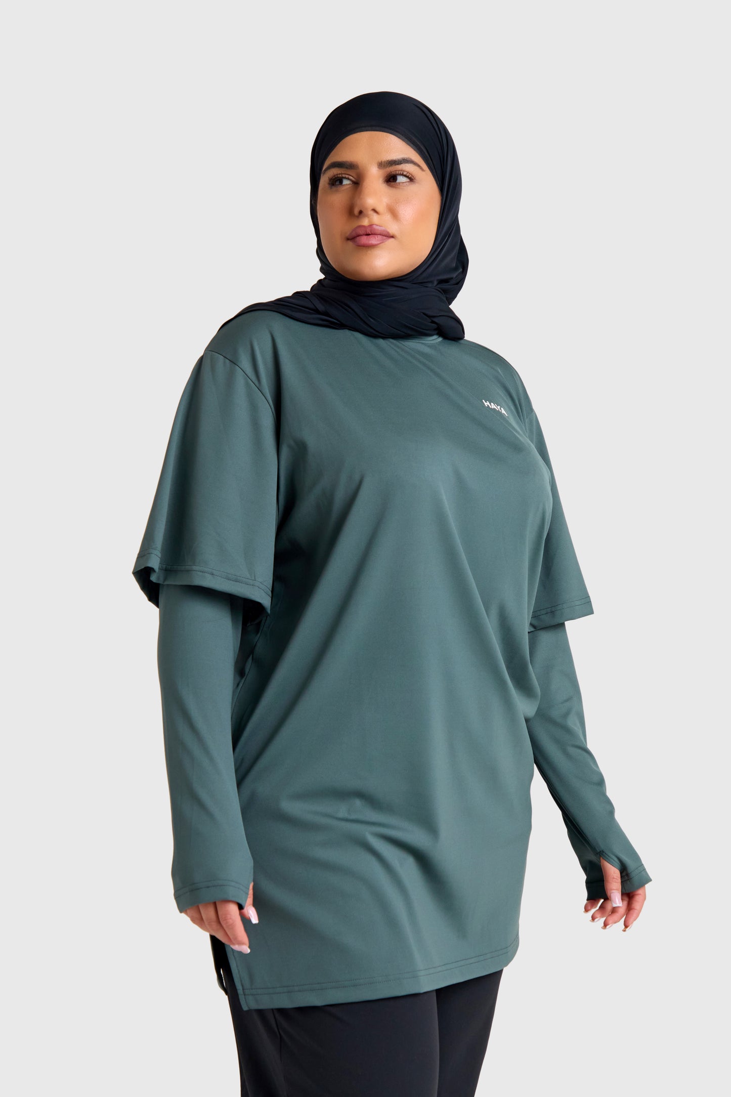 Oversized Active Tee - Charcoal Grey