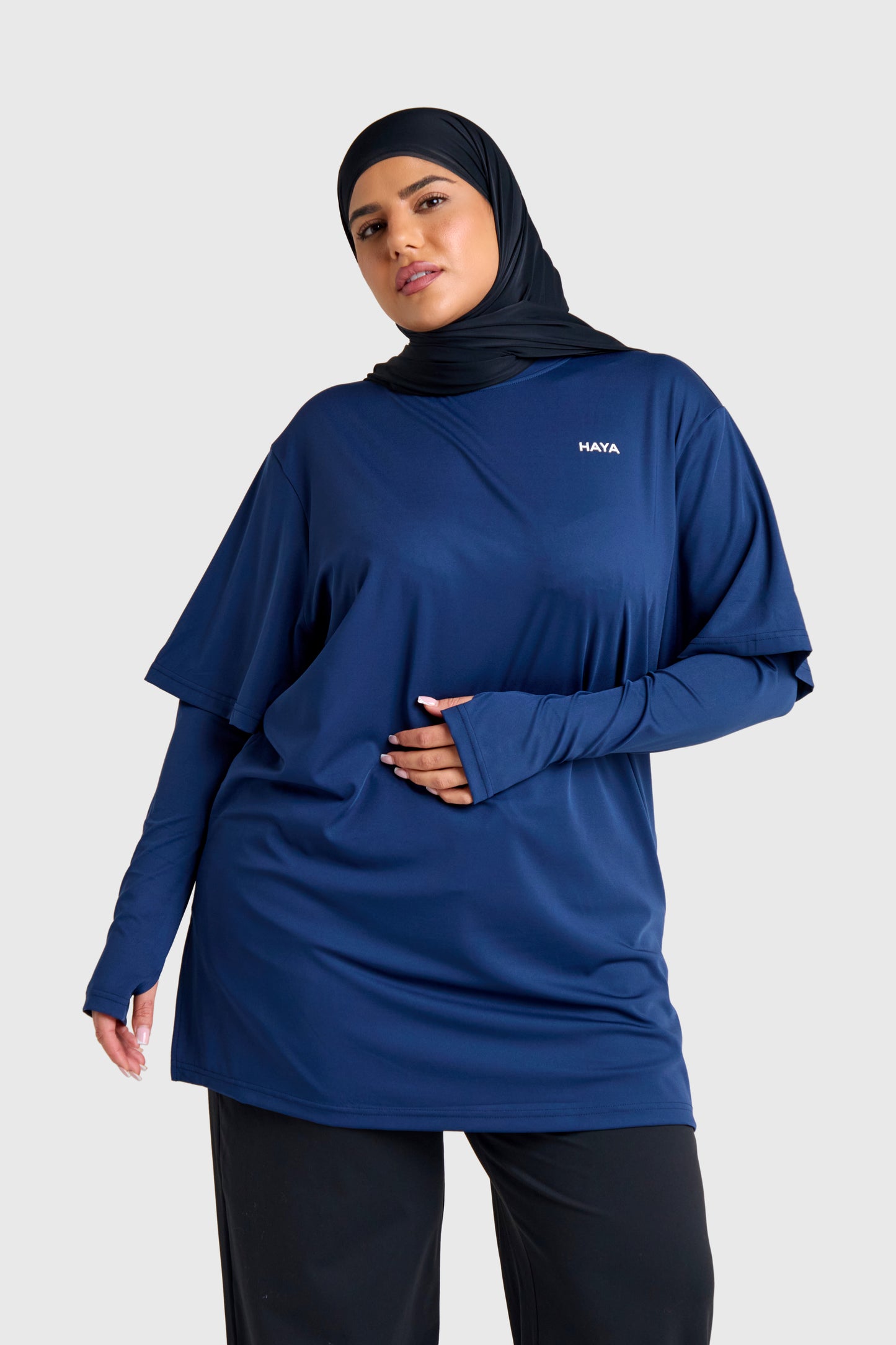 Oversized Active Tee - Navy