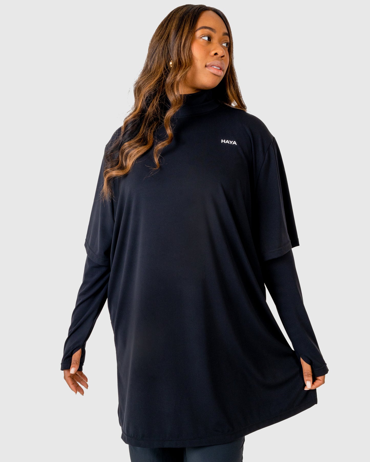 Oversized "Active Club" Tee - Black