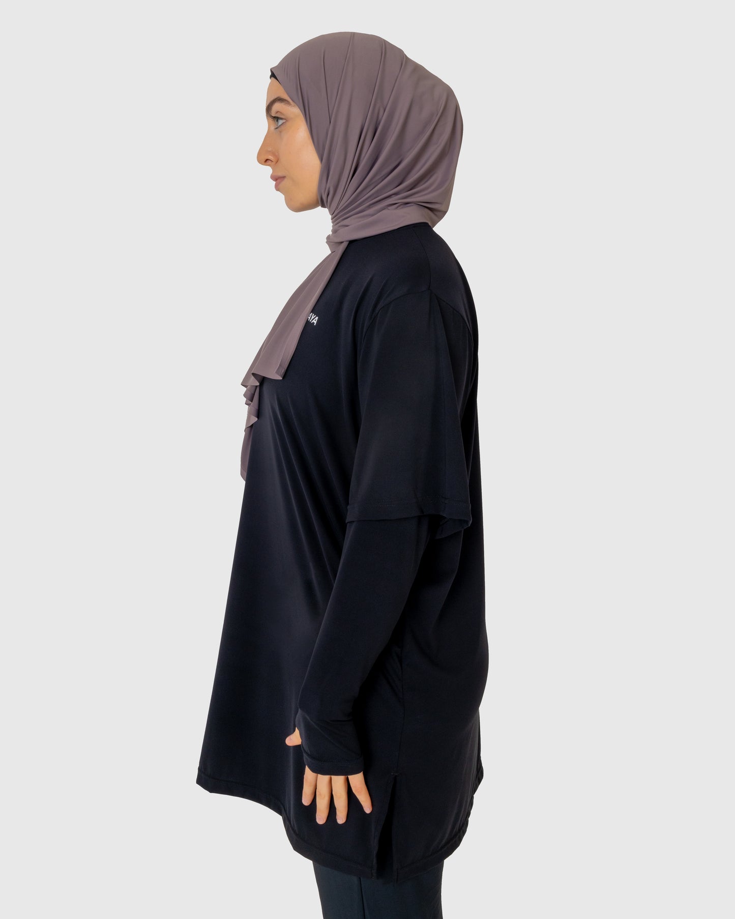 Oversized "Active Club" Tee - Black