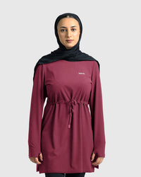Modest Active Top - Burgundy