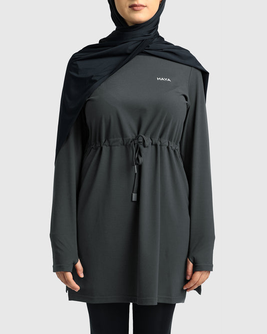 Modest Active Top - Dark Grey