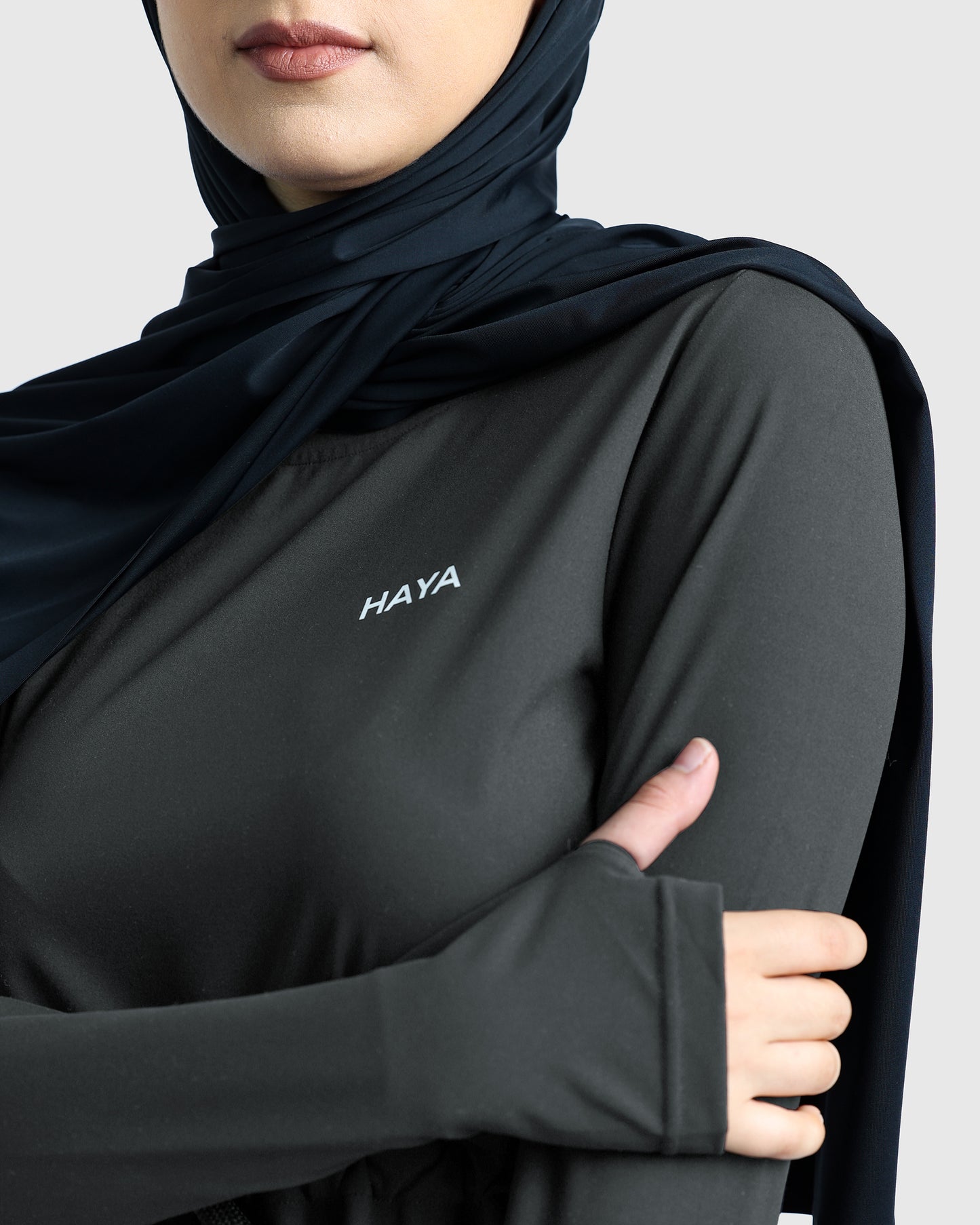 Modest Active Top - Dark Grey