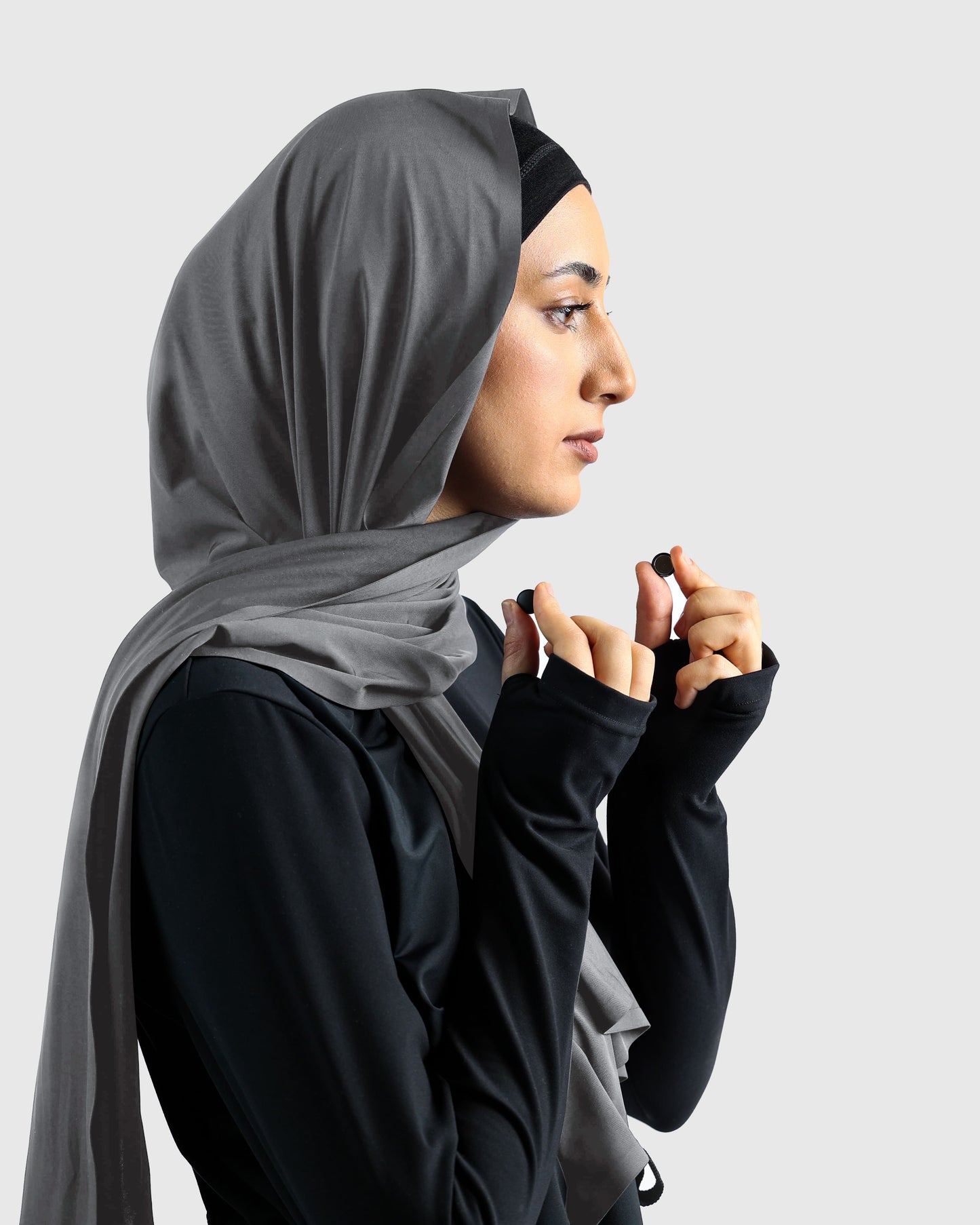 Sports Hijab - Charcoal Grey