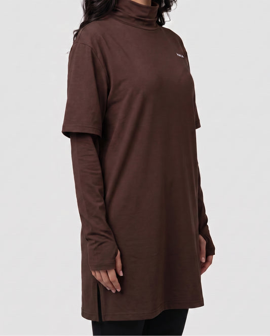 CottonMotion Oversized Active Tee - Espresso Brown