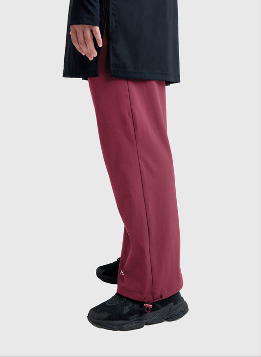 Wide Leg Pant - Burgundy