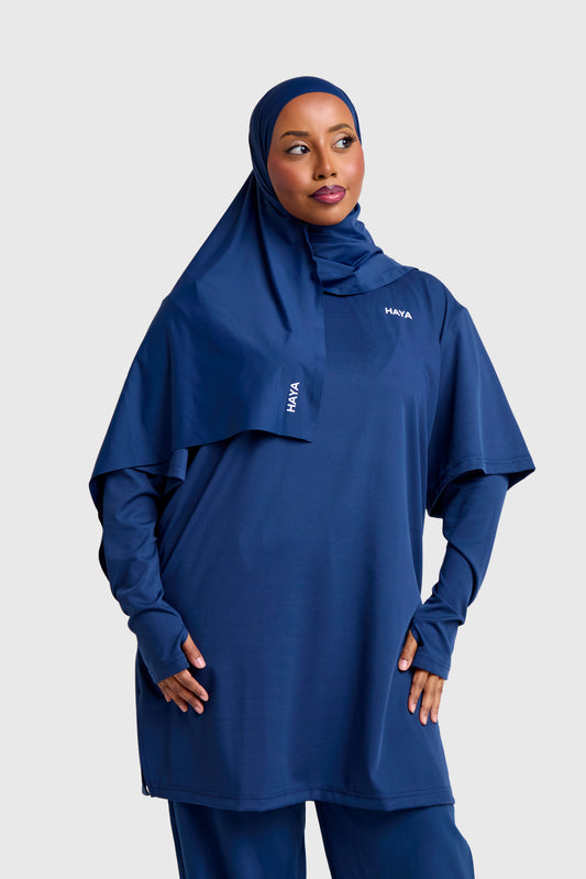 Oversized Active Tee - Navy
