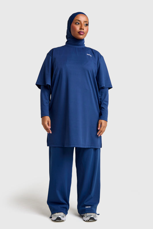 Oversized Active Tee - Navy