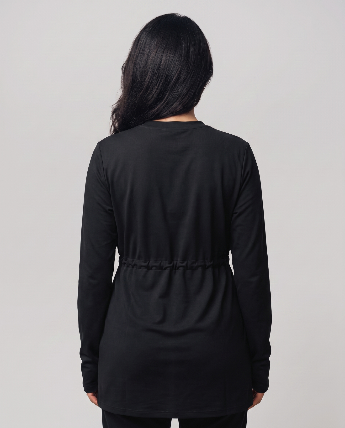 CottonMotion Modest Active Top - Black