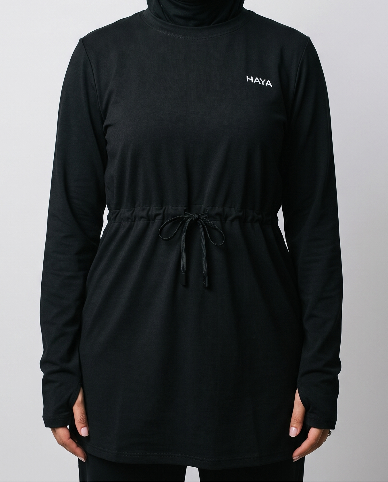 CottonMotion Modest Active Top - Black