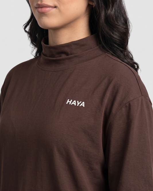 CottonMotion Oversized Active Tee - Espresso Brown