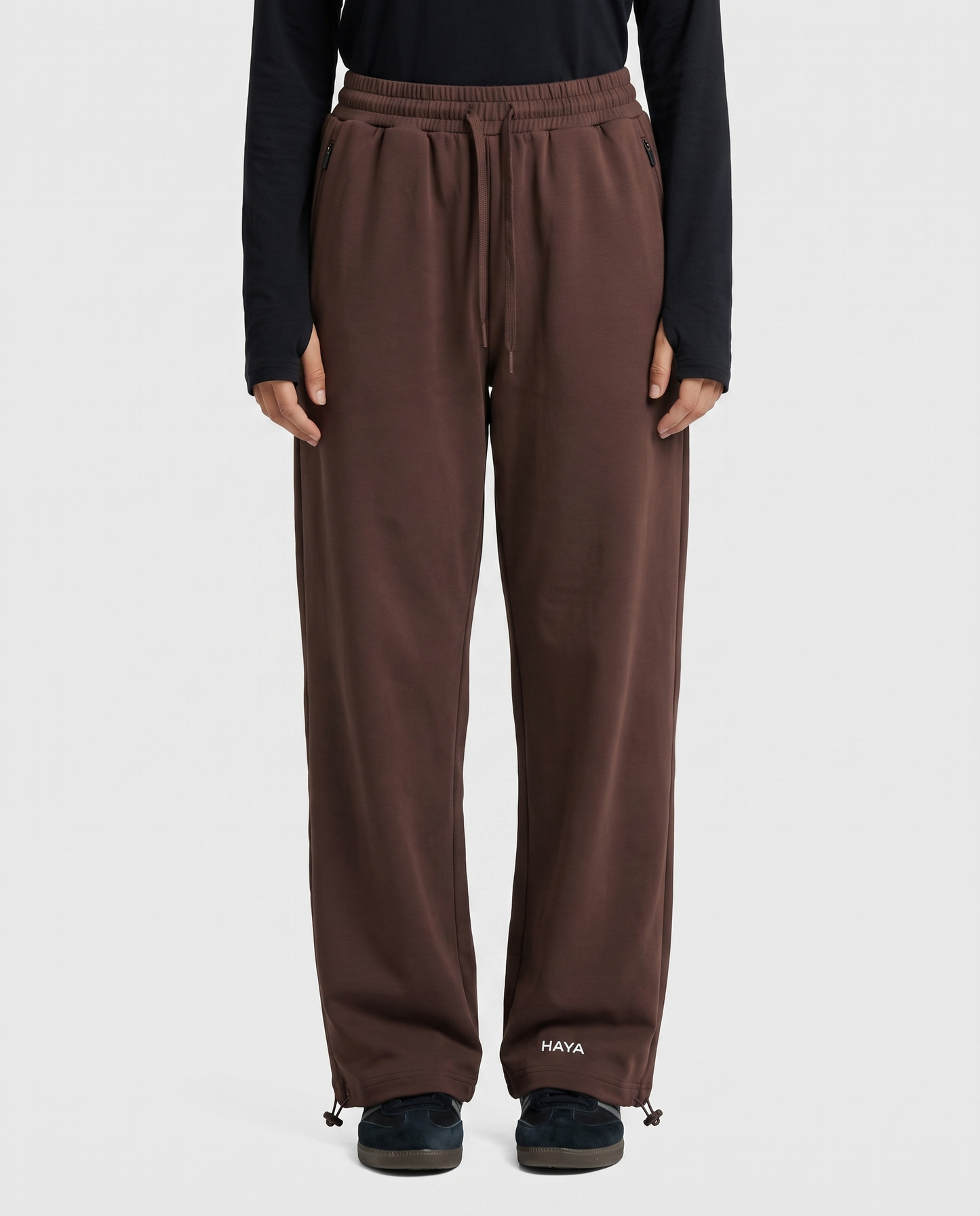 CottonMotion Wide Leg Pant - Espresso Brown
