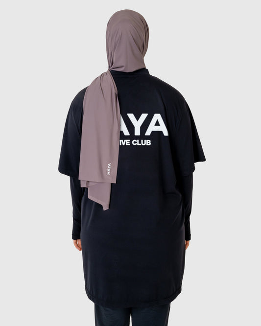 Oversized "Active Club" Tee - Black