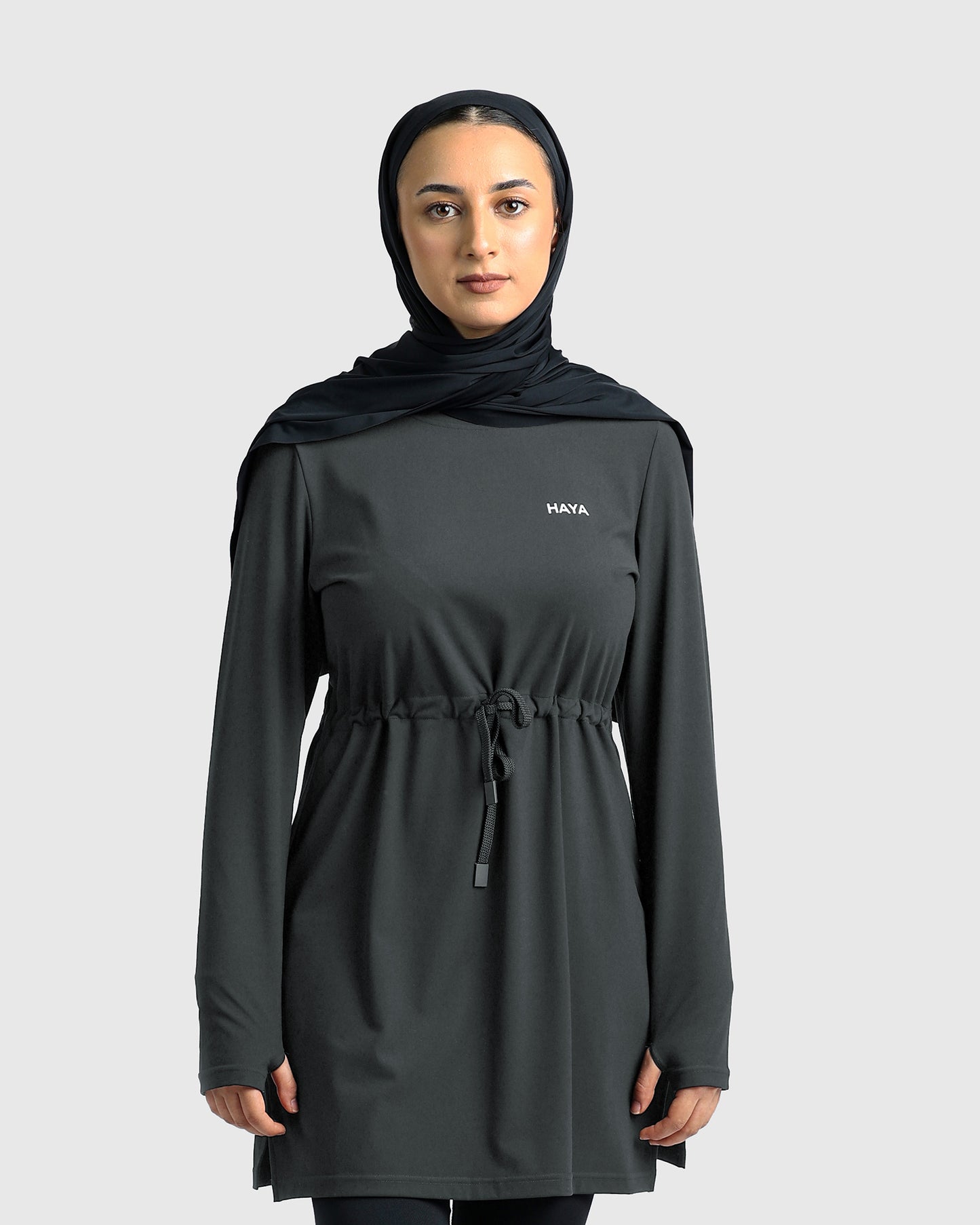 Modest Active Top - Dark Grey