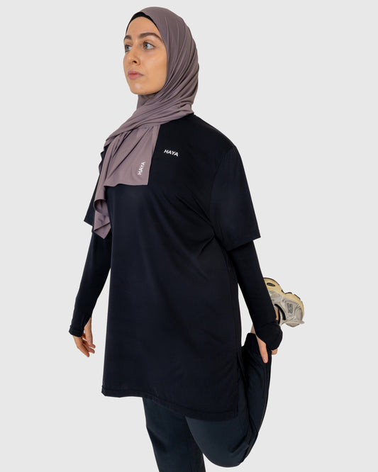 Oversized Active Tee - Black