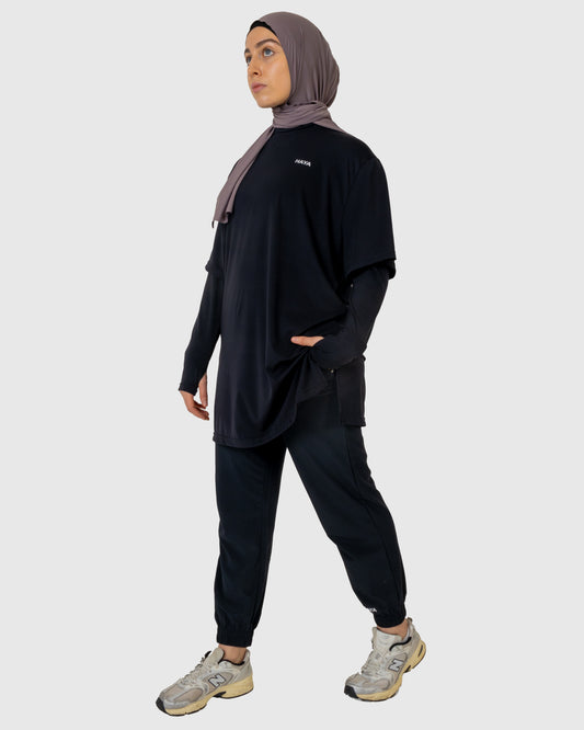 Oversized Active Tee - Black