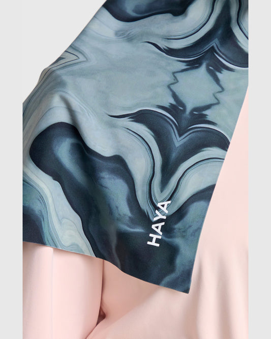 Printed Sports Hijab - Midnight
