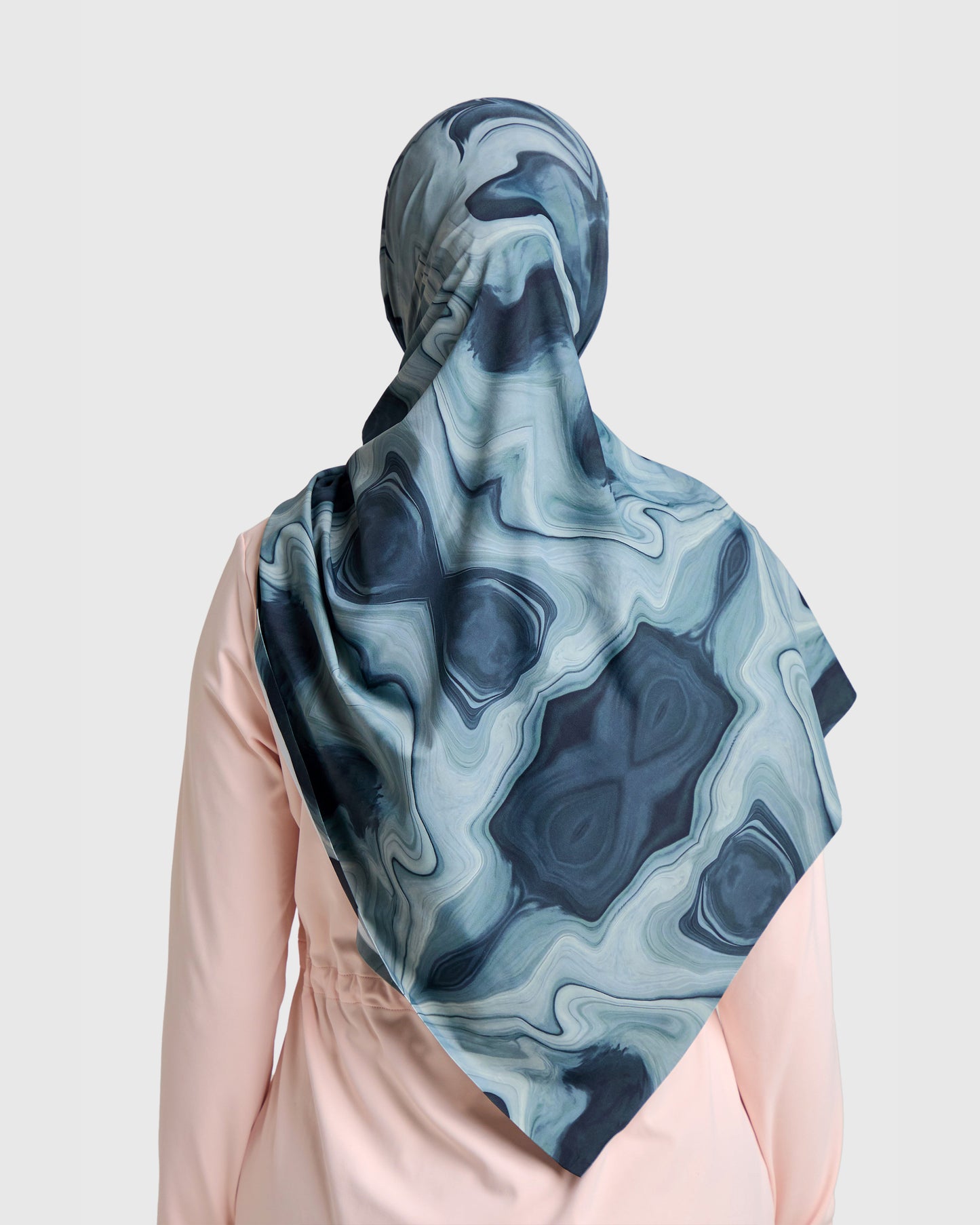 Printed Sports Hijab - Midnight