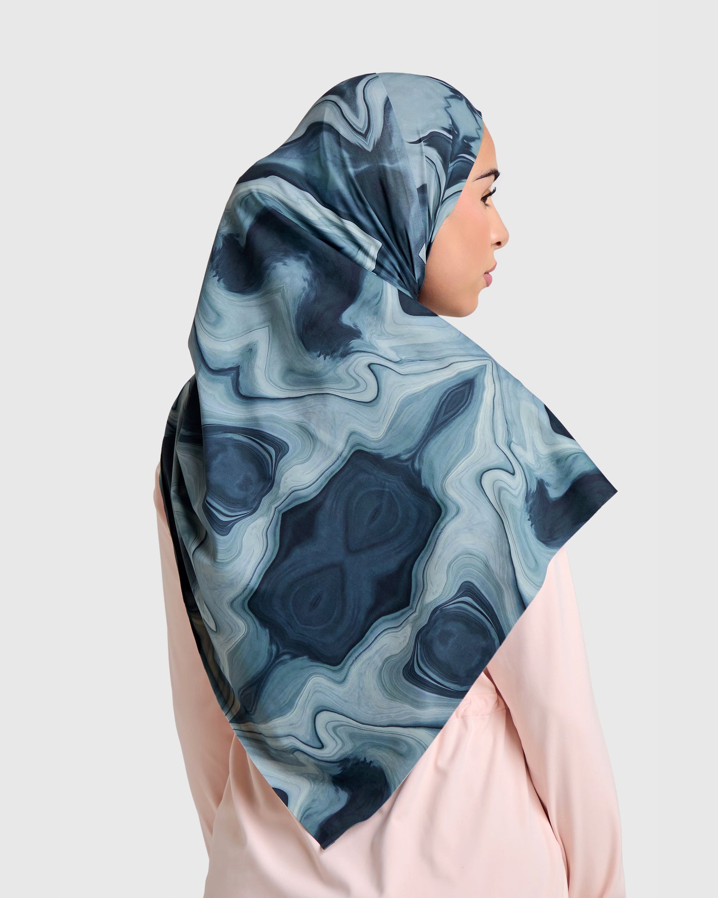 Printed Sports Hijab - Midnight