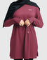 Modest Active Top - Burgundy