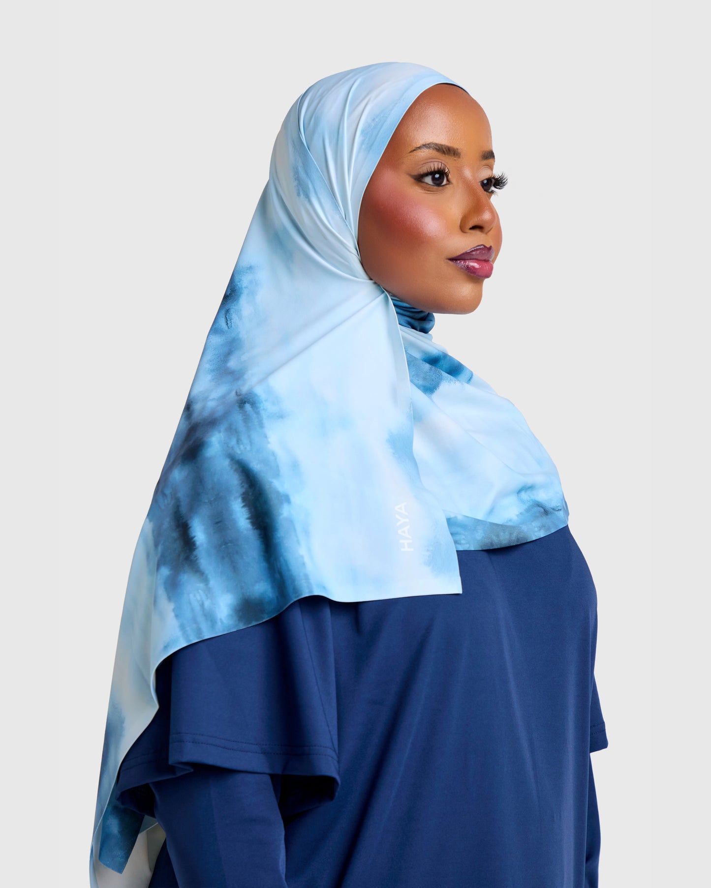 Printed Sports Hijab - Ocean