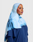 Printed Sports Hijab - Ocean