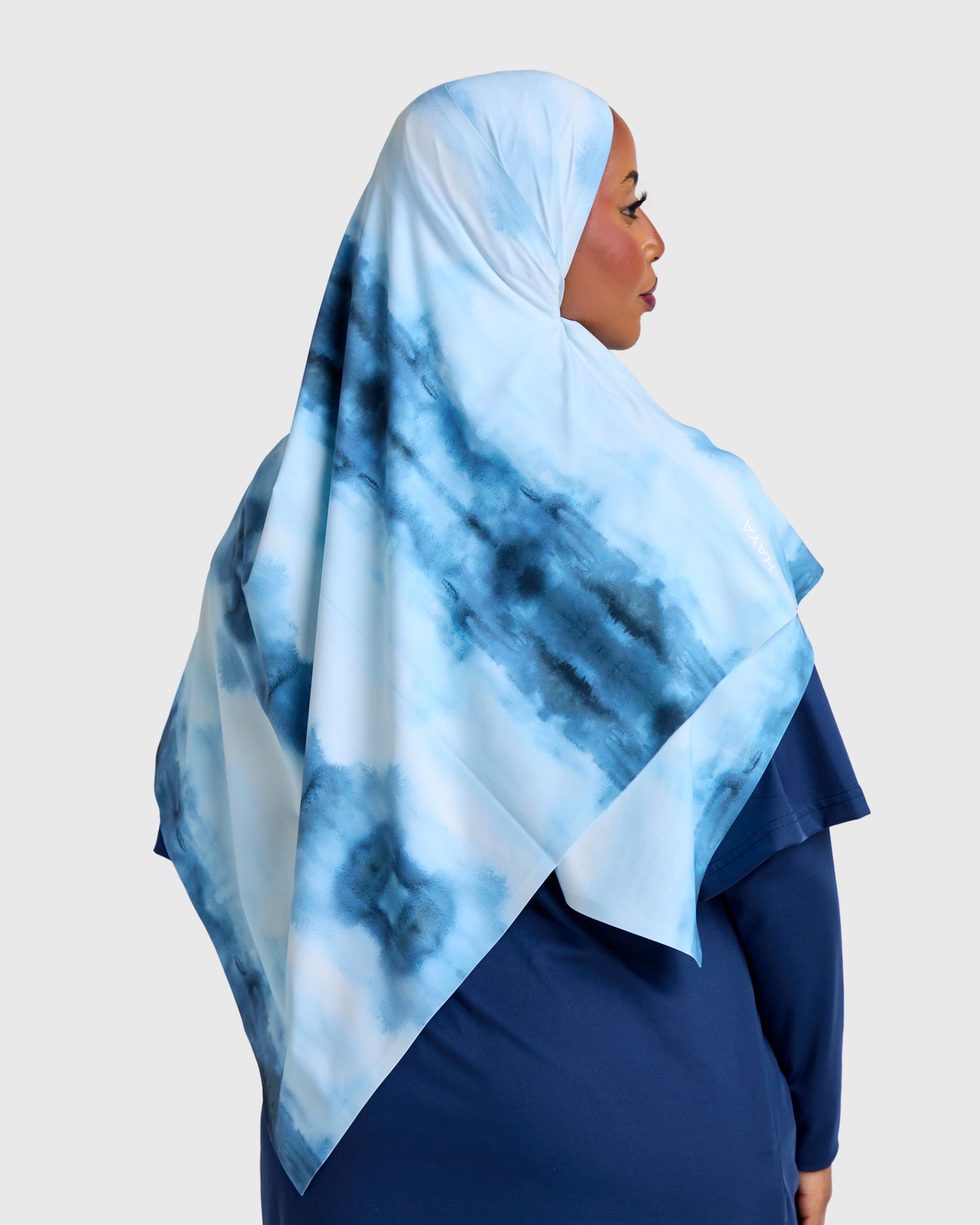 Printed Sports Hijab - Ocean