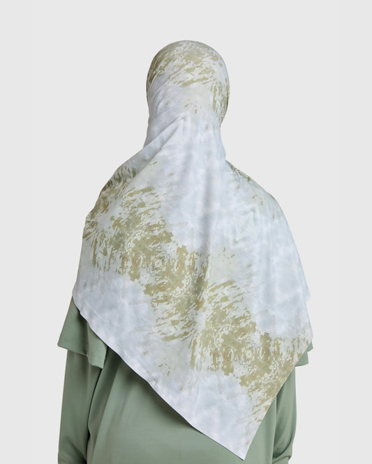 Printed Sports Hijab - Olive