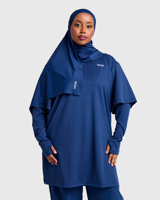 Oversized Active Tee - Navy