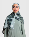 Printed Sports Hijab - Smoke