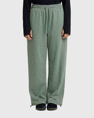 Wide Leg Pant - Matcha Green